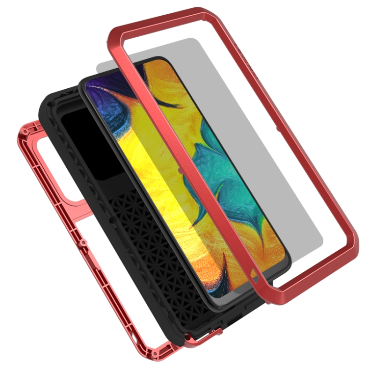 For Galaxy A30 LOVE MEI Metal Shockproof Waterproof Dustproof Protective Case(Red) For Galaxy A30 LOVE MEI Metal Shockproof Waterproof Dustproof Protective Case(Red)
