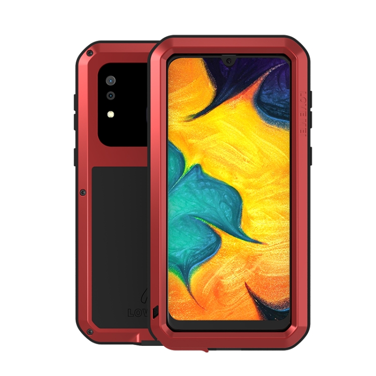 For Galaxy A30 LOVE MEI Metal Shockproof Waterproof Dustproof Protective Case(Red) For Galaxy A30 LOVE MEI Metal Shockproof Waterproof Dustproof Protective Case(Red)