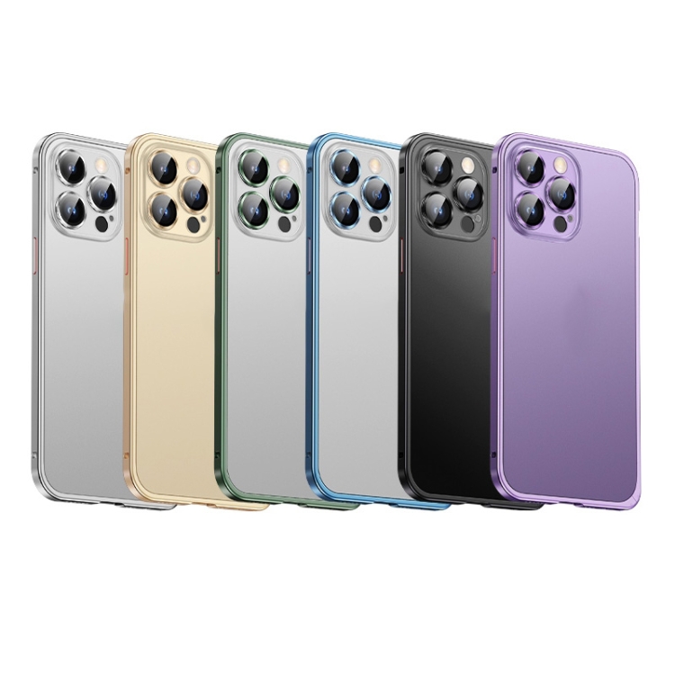 For iPhone 14 Spring Buckle Metal Frosted Phone Case(Black) For iPhone 14 Spring Buckle Metal Frosted Phone Case(Black)