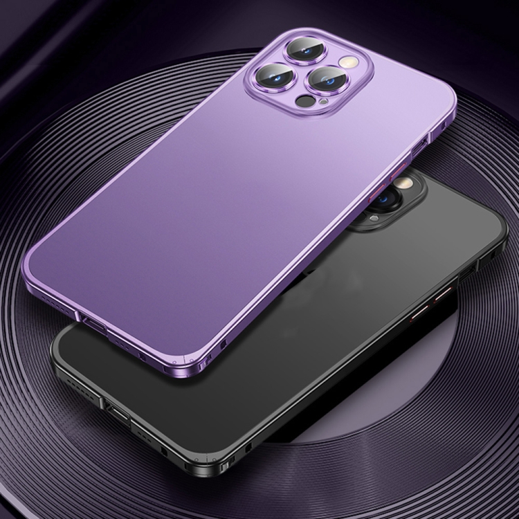 For iPhone 14 Spring Buckle Metal Frosted Phone Case(Black) For iPhone 14 Spring Buckle Metal Frosted Phone Case(Black)