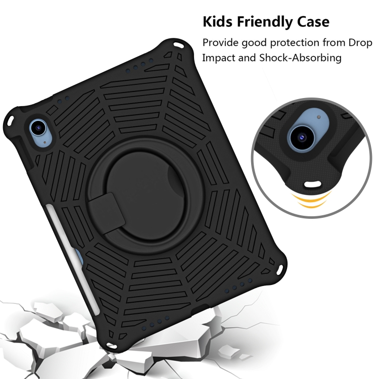 For iPad 10th Gen 10.9 2022 Spider King Silicone Protective Tablet Case(Black) For iPad 10th Gen 10.9 2022 Spider King Silicone Protective Tablet Case(Black)