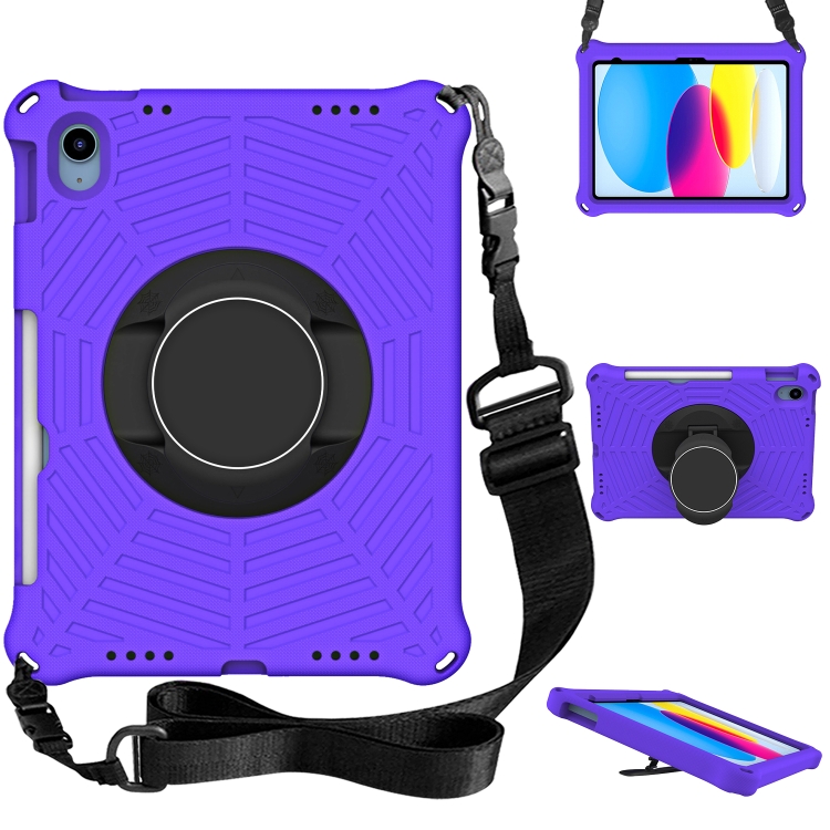 For iPad 10th Gen 10.9 2022 Spider King Silicone Protective Tablet Case(Purple) For iPad 10th Gen 10.9 2022 Spider King Silicone Protective Tablet Case(Purple)