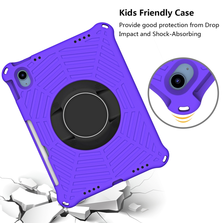 For iPad 10th Gen 10.9 2022 Spider King Silicone Protective Tablet Case(Purple) For iPad 10th Gen 10.9 2022 Spider King Silicone Protective Tablet Case(Purple)