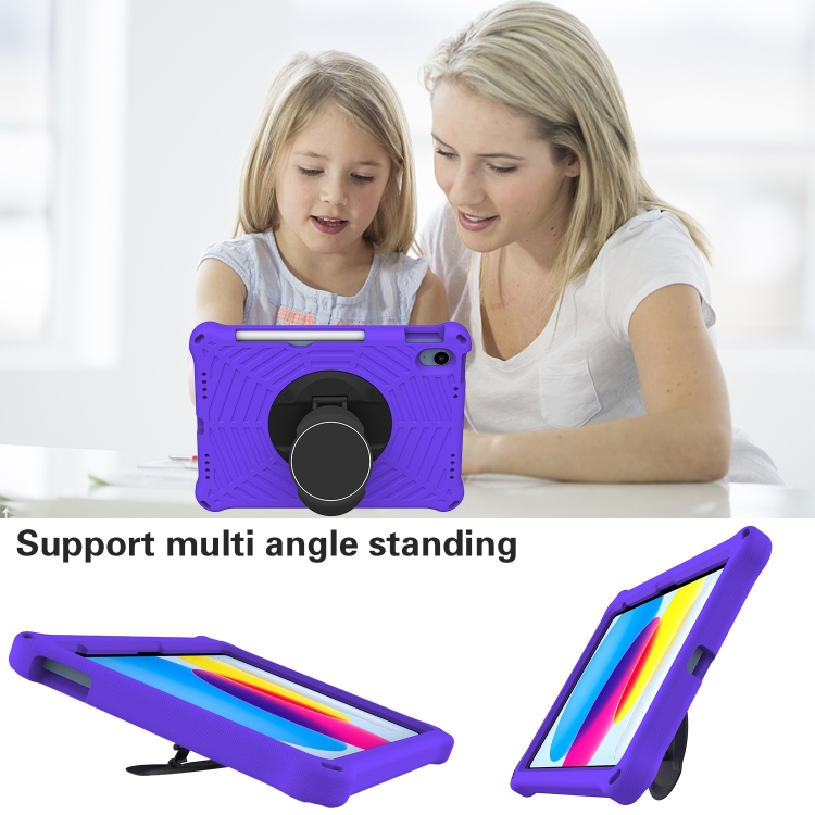 For iPad 10th Gen 10.9 2022 Spider King Silicone Protective Tablet Case(Purple) For iPad 10th Gen 10.9 2022 Spider King Silicone Protective Tablet Case(Purple)