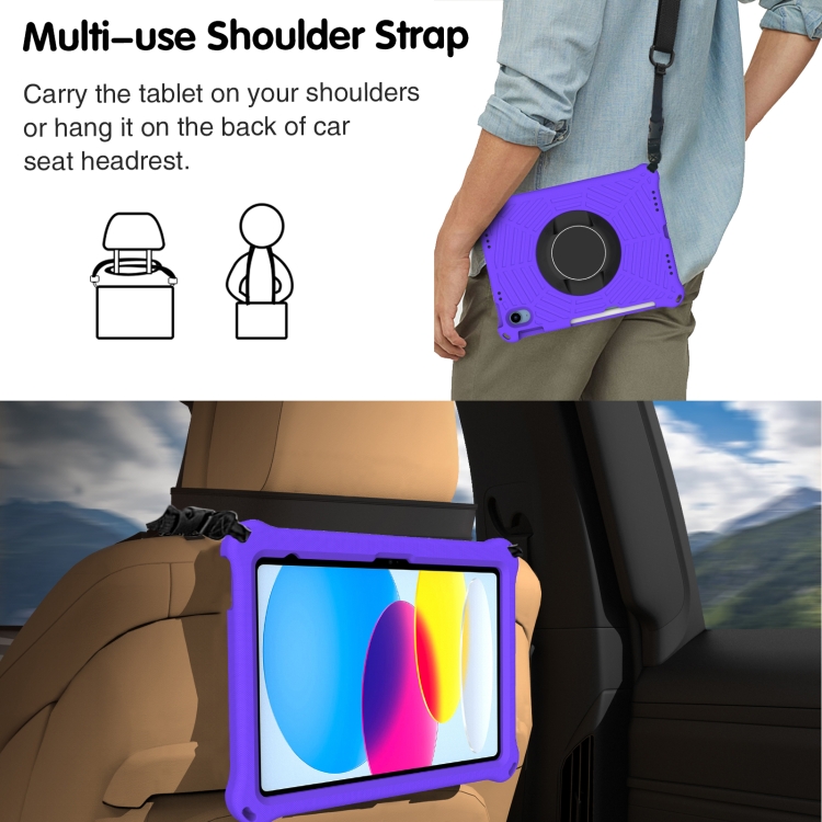 For iPad 10th Gen 10.9 2022 Spider King Silicone Protective Tablet Case(Purple) For iPad 10th Gen 10.9 2022 Spider King Silicone Protective Tablet Case(Purple)