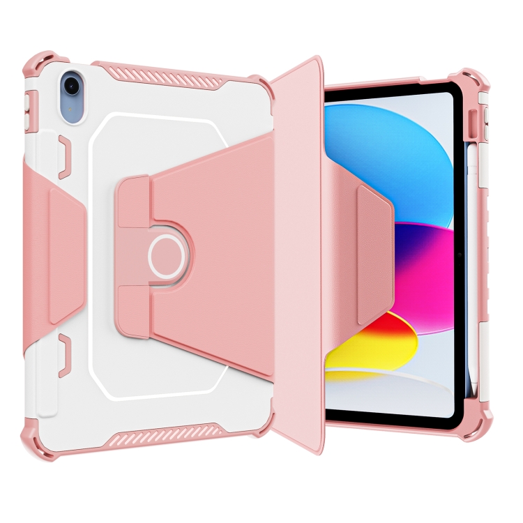 360 Degree Rotating Armored Smart Tablet Leather Case For iPad 10th Gen 10.9 2022(Pink) 360 Degree Rotating Armored Smart Tablet Leather Case For iPad 10th Gen 10.9 2022(Pink)