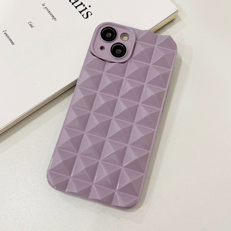 For iPhone 14 Riveted Smooth TPU Phone Case with Lens Film(Purple) For iPhone 14 Riveted Smooth TPU Phone Case with Lens Film(Purple)