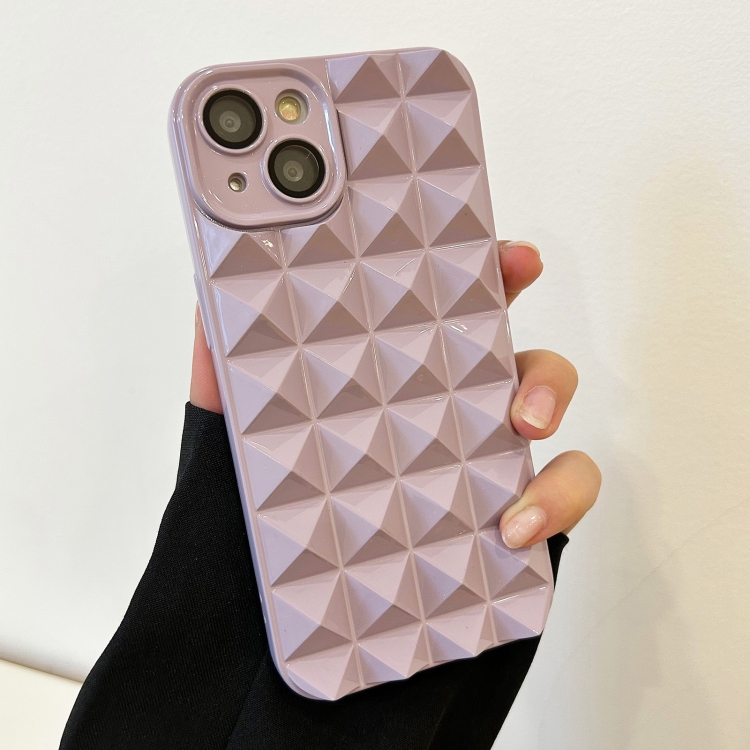 For iPhone 14 Riveted Smooth TPU Phone Case with Lens Film(Purple) For iPhone 14 Riveted Smooth TPU Phone Case with Lens Film(Purple)