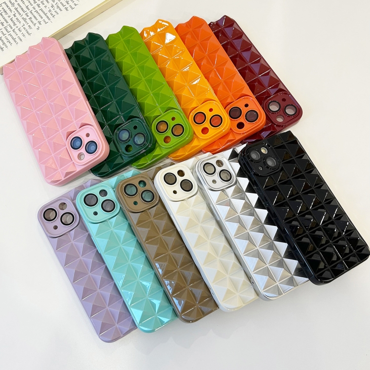 For iPhone 14 Riveted Smooth TPU Phone Case with Lens Film(Purple) For iPhone 14 Riveted Smooth TPU Phone Case with Lens Film(Purple)
