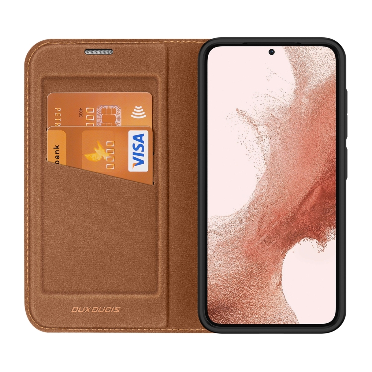 For Samsung Galaxy S23 5G DUX DUCIS Skin X2 Series Horizontal Flip Leather Phone Case(Brown) For Samsung Galaxy S23 5G DUX DUCIS Skin X2 Series Horizontal Flip Leather Phone Case(Brown)