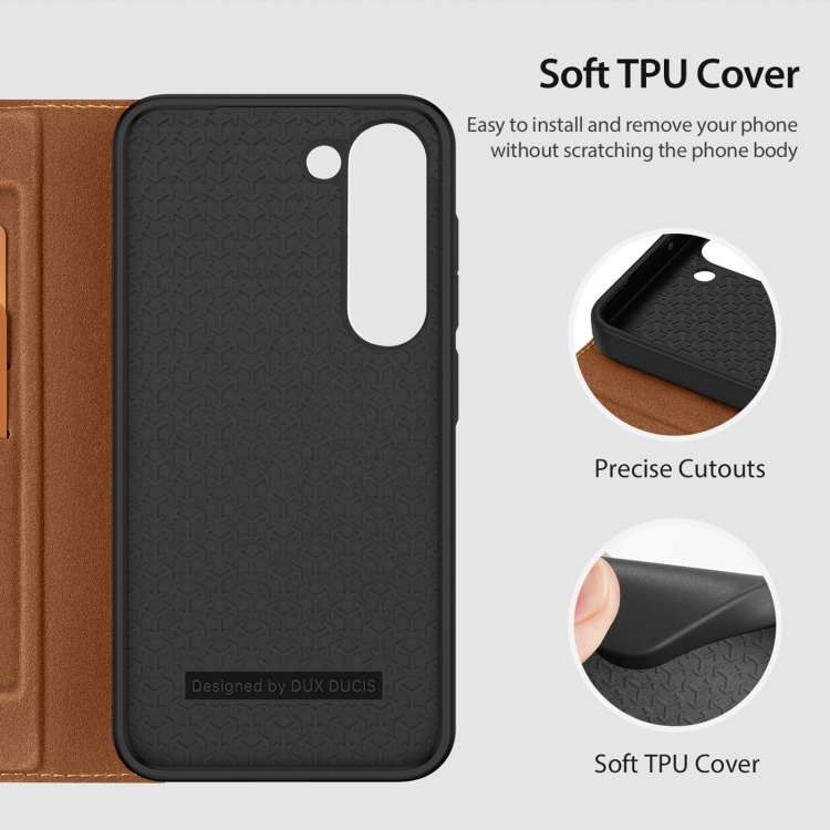 For Samsung Galaxy S23 5G DUX DUCIS Skin X2 Series Horizontal Flip Leather Phone Case(Brown) For Samsung Galaxy S23 5G DUX DUCIS Skin X2 Series Horizontal Flip Leather Phone Case(Brown)