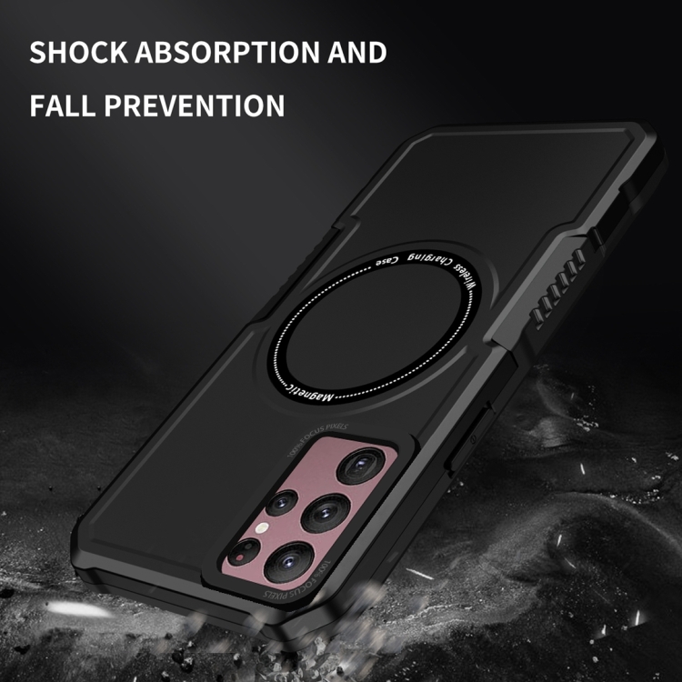 For Samsung Galaxy S22 Ultra 5G MagSafe Shockproof Armor Phone Case(Black) For Samsung Galaxy S22 Ultra 5G MagSafe Shockproof Armor Phone Case(Black)