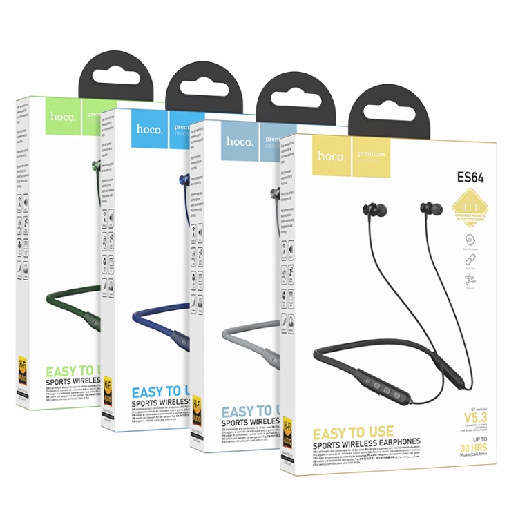 hoco ES64 Easy Sound Sports Bluetooth Earphone(Grey) hoco ES64 Easy Sound Sports Bluetooth Earphone(Grey)