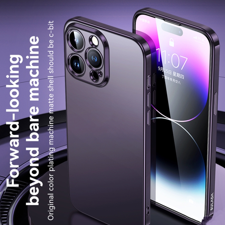 For iPhone 14 Pro SULADA Electroplating Frosted All-inclusive TPU Phone Case(Black) For iPhone 14 Pro SULADA Electroplating Frosted All-inclusive TPU Phone Case(Black)