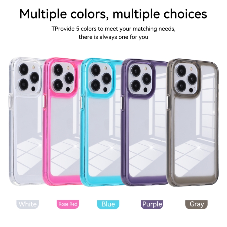 For iPhone 11 Clear Color TPU Space Acrylic Phone Case(Purple) For iPhone 11 Clear Color TPU Space Acrylic Phone Case(Purple)