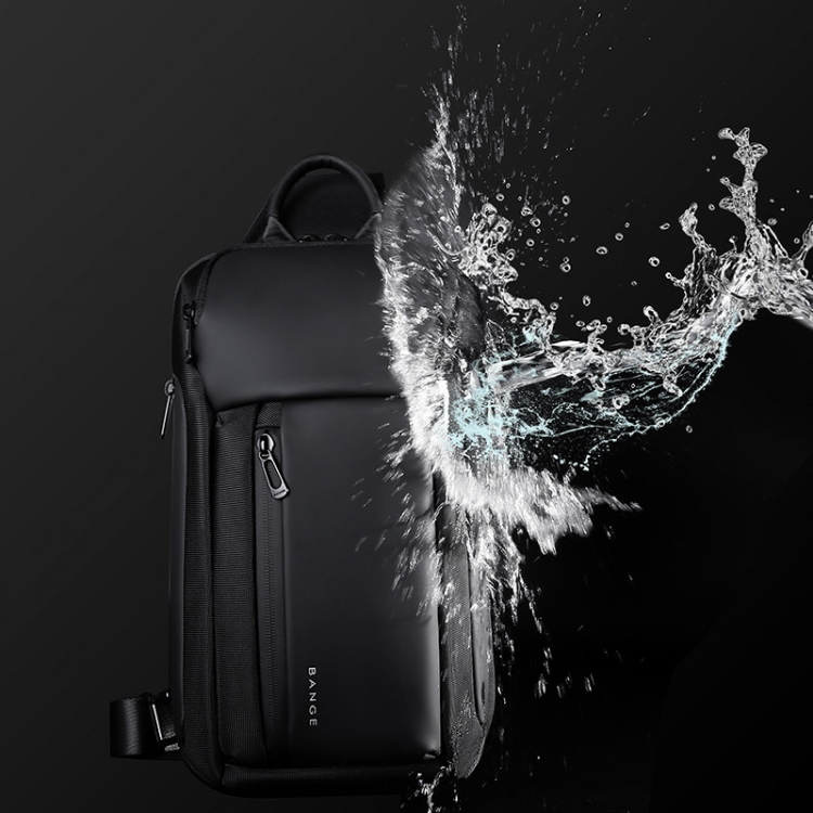 BANGE BG-7566 Oxford Fashion Waterproof Shoulder Chest Bag(Black) - B4