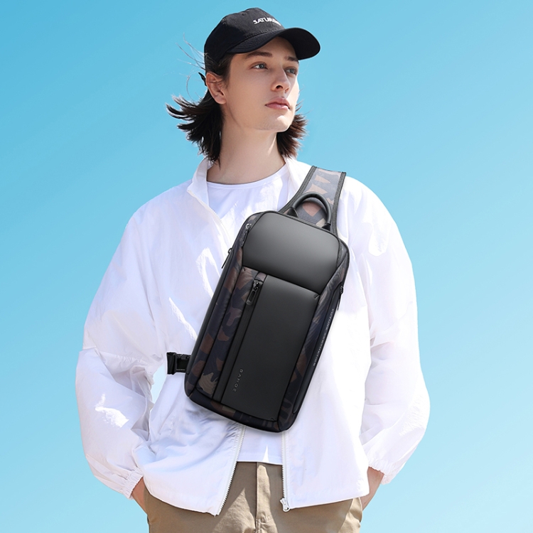 BANGE BG-7566 Oxford Fashion Waterproof Shoulder Chest Bag(Black) - B6