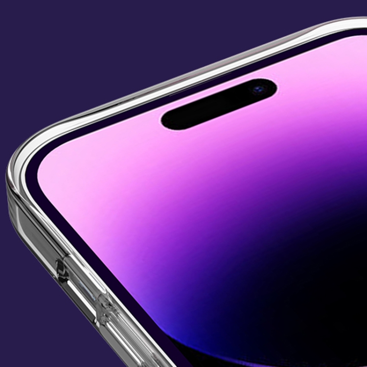 For iPhone 14 wlons Crystal Clear Phone Case(Purple) For iPhone 14 wlons Crystal Clear Phone Case(Purple)