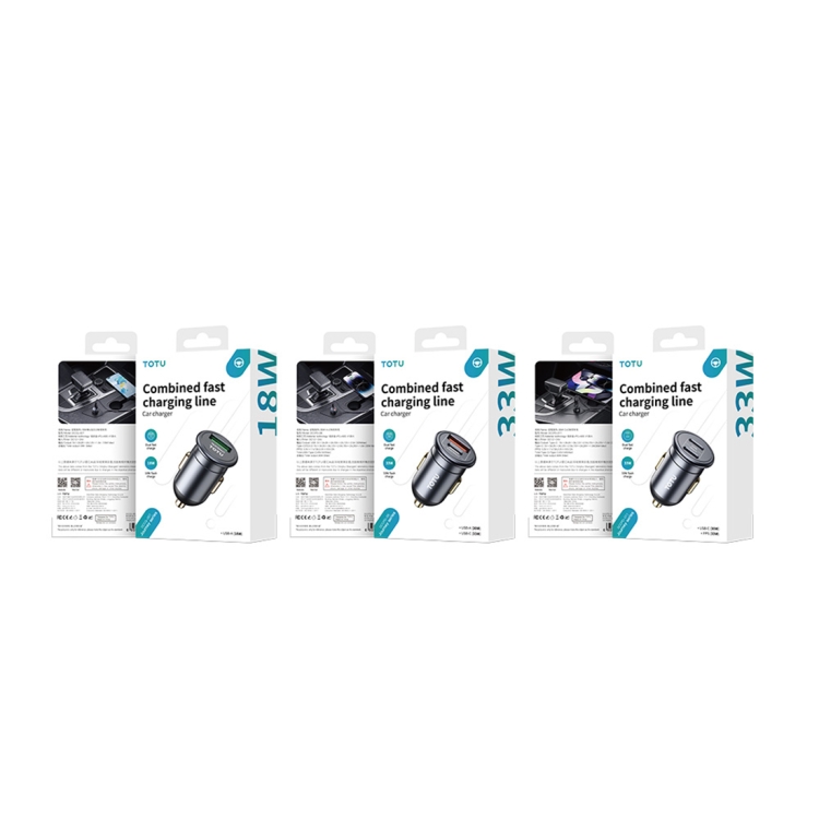 TOTUDESIGN 30W Car Fast Charging, Interface:USB-C / Type-C + USB-C / Type-C TOTUDESIGN 30W Car Fast Charging, Interface:USB-C / Type-C + USB-C / Type-C