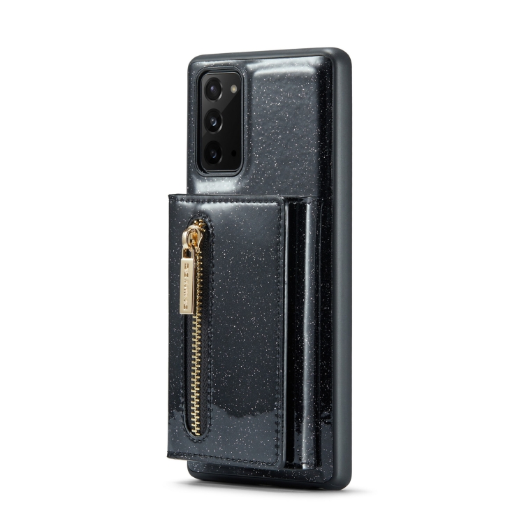 For Samsung Galaxy Note20 DG.MING M3 Series Glitter Powder Card Bag Leather Case(Black) For Samsung Galaxy Note20 DG.MING M3 Series Glitter Powder Card Bag Leather Case(Black)
