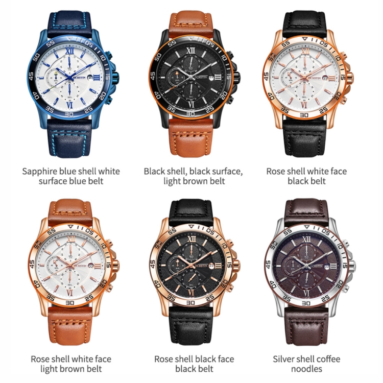 OCHSTIN 6068A Multifunctional Quartz Waterproof Luminous Men Watch(Royal Blue+Blue) - B1