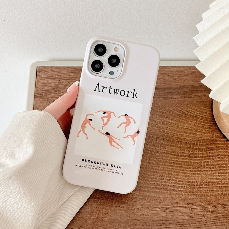 For iPhone 14 Plus 2 in 1 Detachable Painted Pattern Phone Case(White Dancing) For iPhone 14 Plus 2 in 1 Detachable Painted Pattern Phone Case(White Dancing)