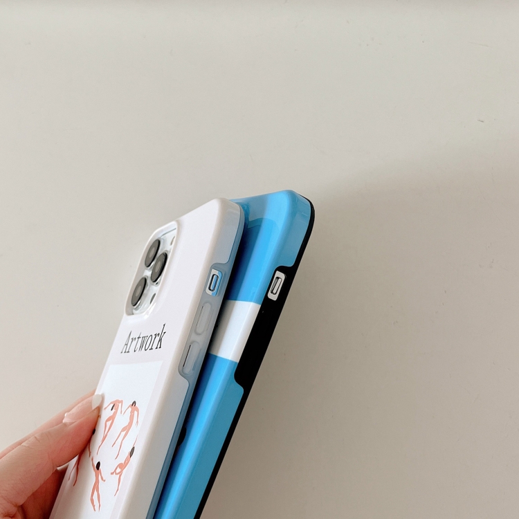 For iPhone 14 Plus 2 in 1 Detachable Painted Pattern Phone Case(White Dancing) For iPhone 14 Plus 2 in 1 Detachable Painted Pattern Phone Case(White Dancing)