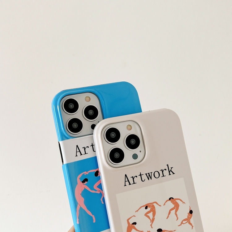 For iPhone 14 Plus 2 in 1 Detachable Painted Pattern Phone Case(White Dancing) For iPhone 14 Plus 2 in 1 Detachable Painted Pattern Phone Case(White Dancing)