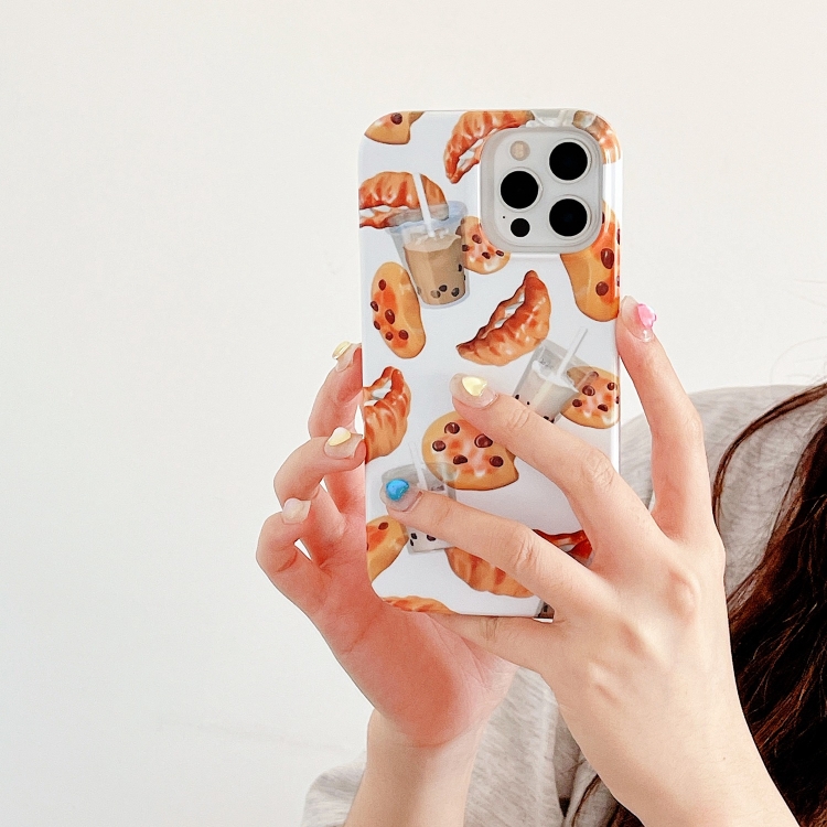 For iPhone 13 2 in 1 Detachable Painted Pattern Phone Case(Milk Tea Bread) For iPhone 13 2 in 1 Detachable Painted Pattern Phone Case(Milk Tea Bread)