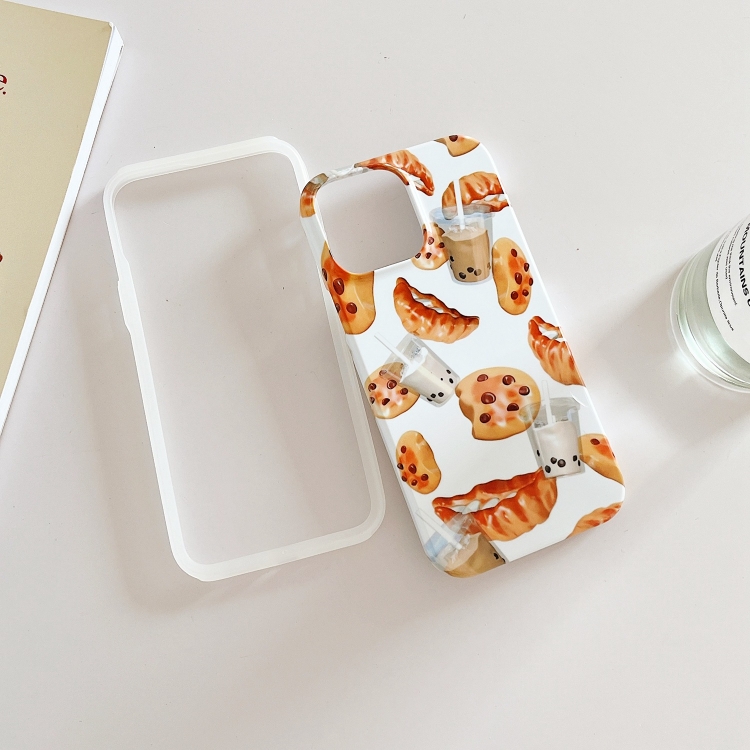 For iPhone 13 2 in 1 Detachable Painted Pattern Phone Case(Milk Tea Bread) For iPhone 13 2 in 1 Detachable Painted Pattern Phone Case(Milk Tea Bread)