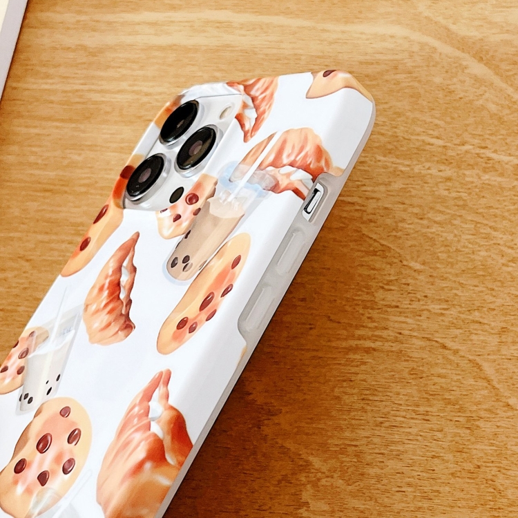 For iPhone 13 2 in 1 Detachable Painted Pattern Phone Case(Milk Tea Bread) For iPhone 13 2 in 1 Detachable Painted Pattern Phone Case(Milk Tea Bread)