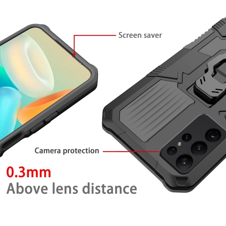 For Samsung Galaxy S23 Ultra 5G Armor Warrior Shockproof PC + TPU Phone Case(Grey)