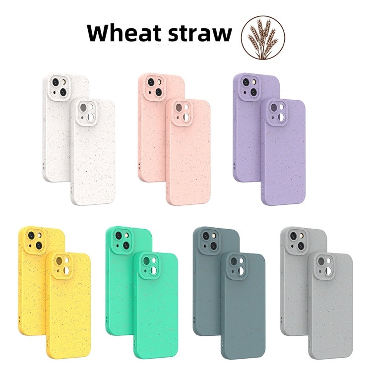 For iPhone 14 Wheat Straw Degradable Phone Case(Blue) For iPhone 14 Wheat Straw Degradable Phone Case(Blue)