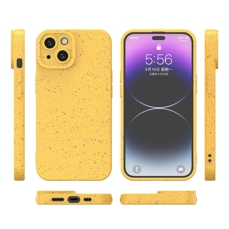 For iPhone 14 Wheat Straw Degradable Phone Case(Blue) For iPhone 14 Wheat Straw Degradable Phone Case(Blue)