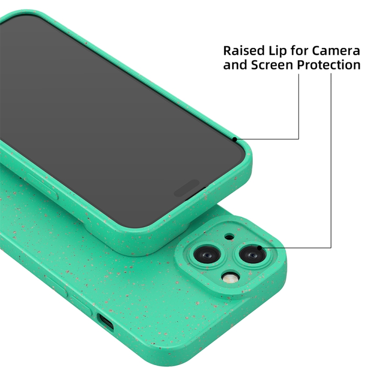 For iPhone 14 Wheat Straw Degradable Phone Case(Blue) For iPhone 14 Wheat Straw Degradable Phone Case(Blue)