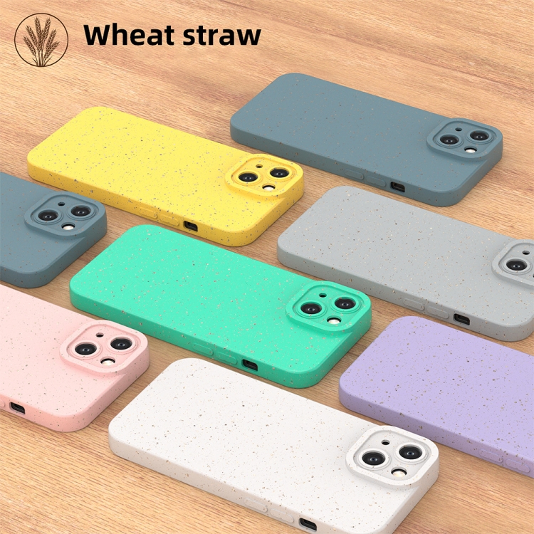 For iPhone 14 Wheat Straw Degradable Phone Case(Blue) For iPhone 14 Wheat Straw Degradable Phone Case(Blue)