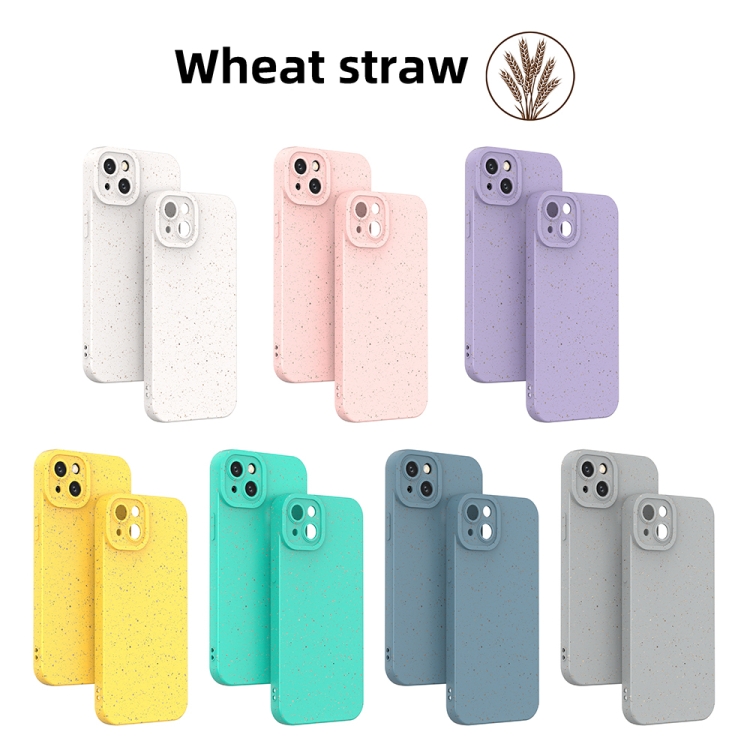 For iPhone 14 Plus Wheat Straw Degradable Phone Case(Purple) For iPhone 14 Plus Wheat Straw Degradable Phone Case(Purple)