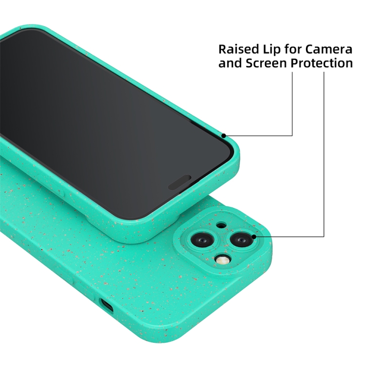 For iPhone 14 Plus Wheat Straw Degradable Phone Case(Purple) For iPhone 14 Plus Wheat Straw Degradable Phone Case(Purple)