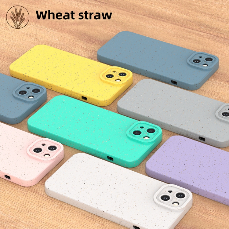 For iPhone 14 Plus Wheat Straw Degradable Phone Case(Purple) For iPhone 14 Plus Wheat Straw Degradable Phone Case(Purple)