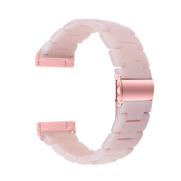 For Fitbit Versa 4 / Sense 2 Universal Resin Watch Band(Pink) - 1
