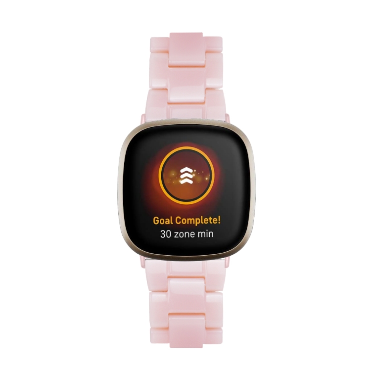 For Fitbit Versa 4 / Sense 2 Universal Resin Watch Band(Pink) - 2