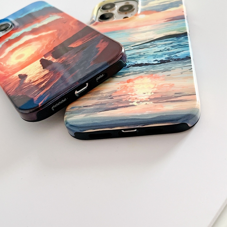 For iPhone 13 Pro 2 in 1 Detachable Oil Painting Sea Pattern Phone Case(Blue) For iPhone 13 Pro 2 in 1 Detachable Oil Painting Sea Pattern Phone Case(Blue)