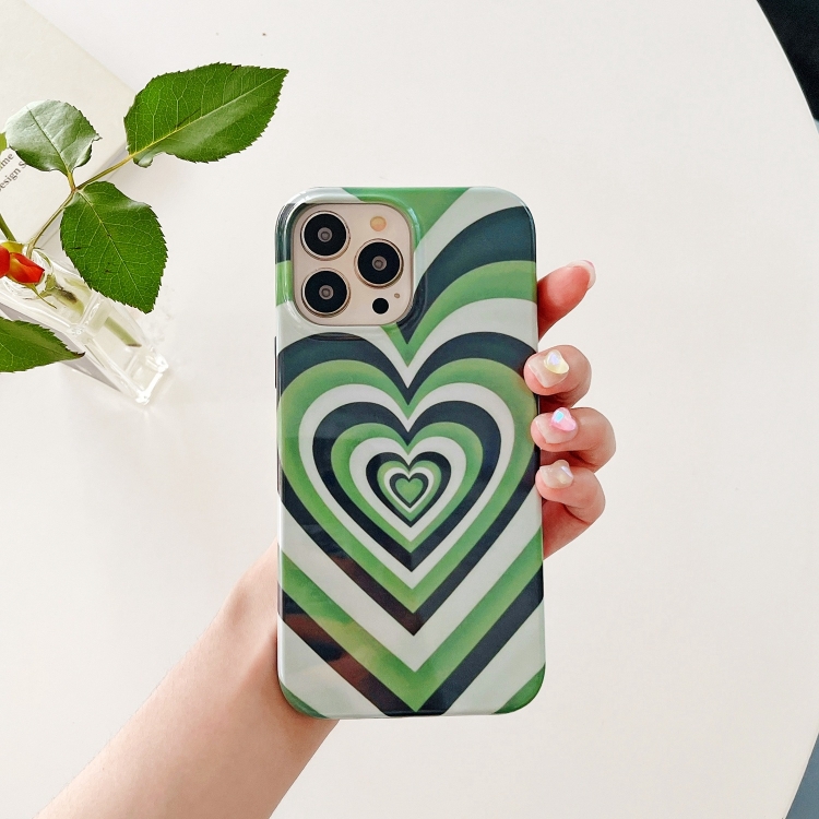 For iPhone 14 Pro 2 in 1 Detachable Love Pattern Phone Case(Green) For iPhone 14 Pro 2 in 1 Detachable Love Pattern Phone Case(Green)
