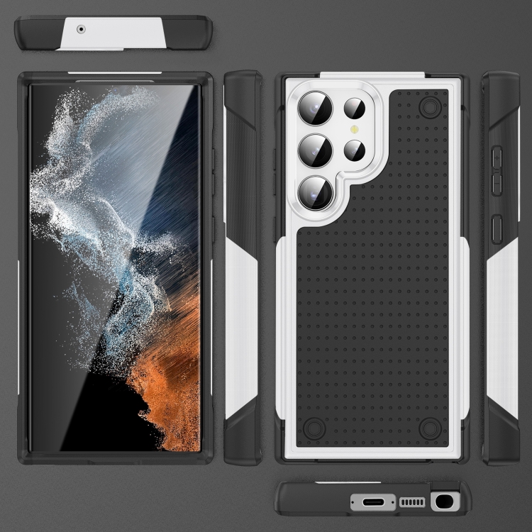 For Samsung Galaxy S23 Ultra 5G PC + TPU Shockproof Protective Phone Case(White+Black) For Samsung Galaxy S23 Ultra 5G PC + TPU Shockproof Protective Phone Case(White+Black)