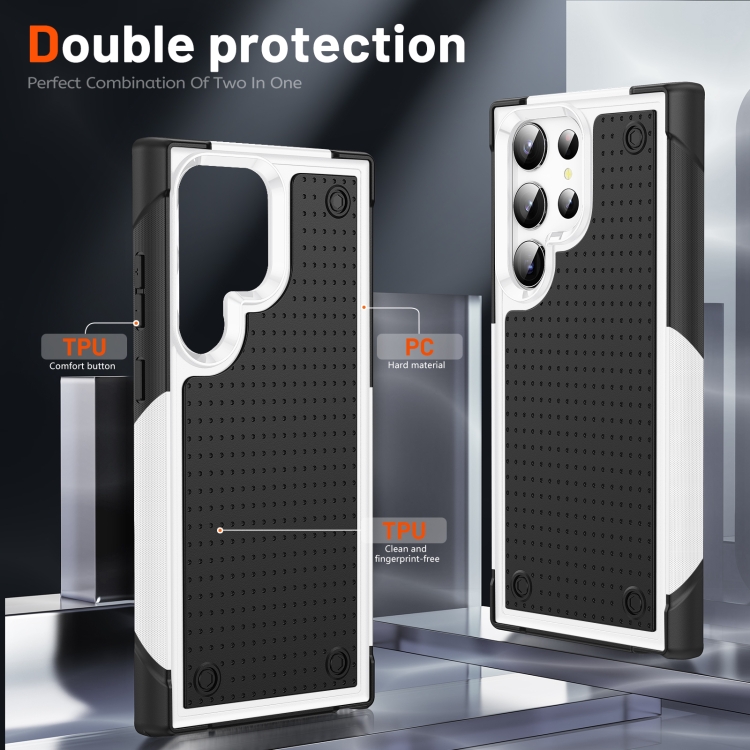 For Samsung Galaxy S23 Ultra 5G PC + TPU Shockproof Protective Phone Case(White+Black) For Samsung Galaxy S23 Ultra 5G PC + TPU Shockproof Protective Phone Case(White+Black)