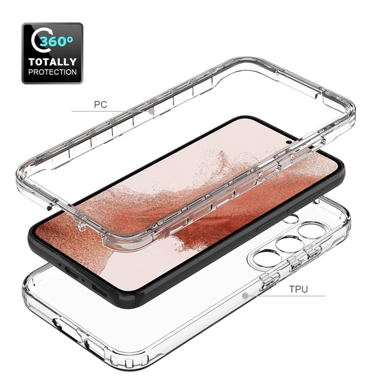 For Samsung Galaxy S23 5G Transparent Gradient Color TPU + PC Protective Phone Case(Blue) For Samsung Galaxy S23 5G Transparent Gradient Color TPU + PC Protective Phone Case(Blue)