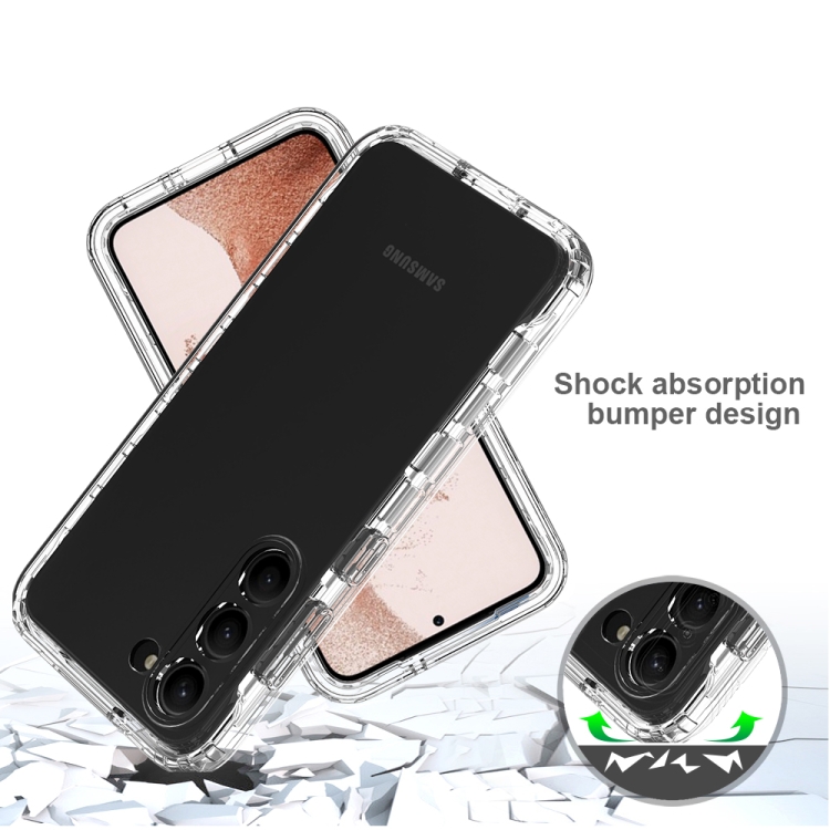For Samsung Galaxy S23 5G Transparent Gradient Color TPU + PC Protective Phone Case(Blue) For Samsung Galaxy S23 5G Transparent Gradient Color TPU + PC Protective Phone Case(Blue)