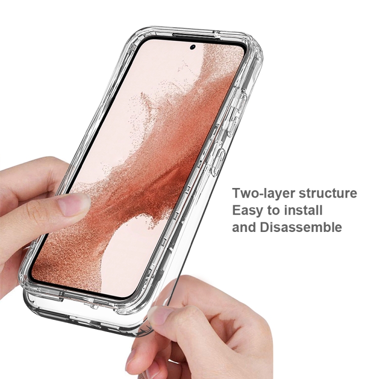 For Samsung Galaxy S23 5G Transparent Gradient Color TPU + PC Protective Phone Case(Blue) For Samsung Galaxy S23 5G Transparent Gradient Color TPU + PC Protective Phone Case(Blue)