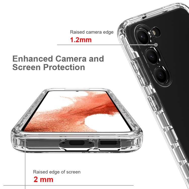 For Samsung Galaxy S23 5G Transparent Gradient Color TPU + PC Protective Phone Case(Blue) For Samsung Galaxy S23 5G Transparent Gradient Color TPU + PC Protective Phone Case(Blue)