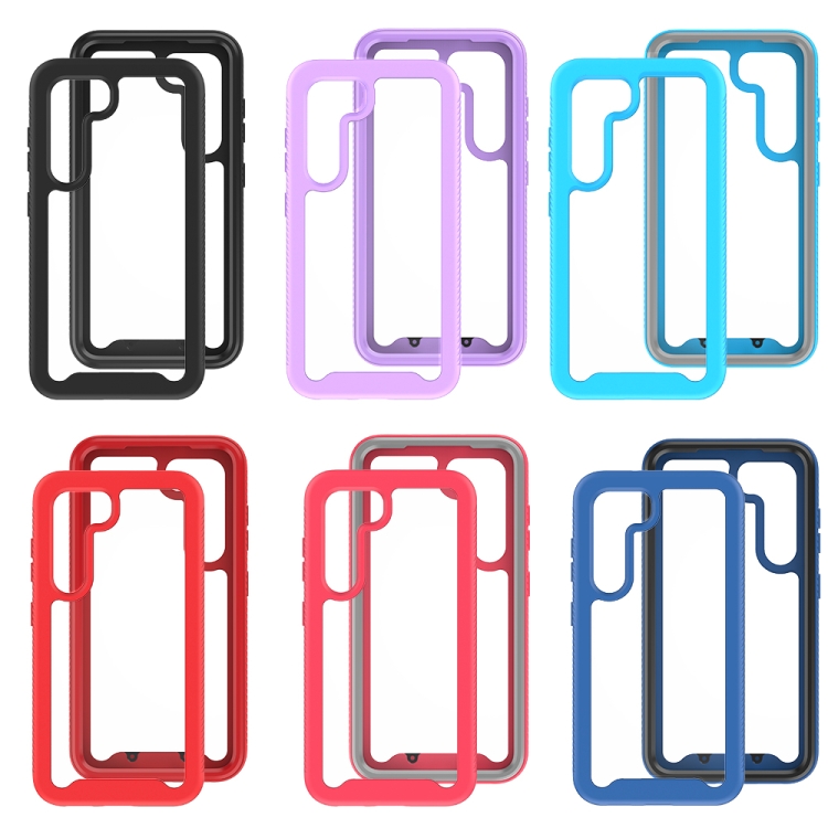 For Samsung Galaxy S23 5G Two-layer Integrated Transparent TPU + PC Protective Phone Case(Black) For Samsung Galaxy S23 5G Two-layer Integrated Transparent TPU + PC Protective Phone Case(Black)